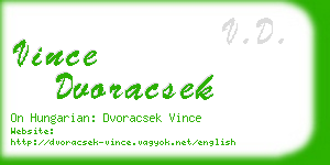vince dvoracsek business card